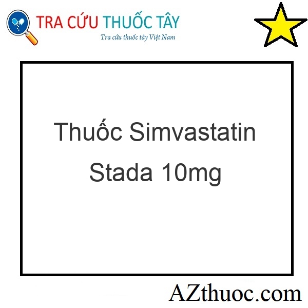 Thuốc Simvastatin Stada 10mg