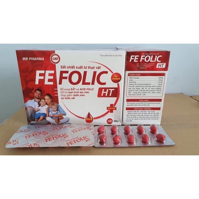 Thuốc Fe-Folic phòng và điều trị các chứng thiếu máu do thiếu sắt