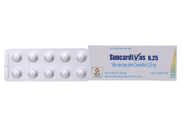 Thuốc SaVi Carvedilol 6.25 điều trị cao huyết áp, suy tim