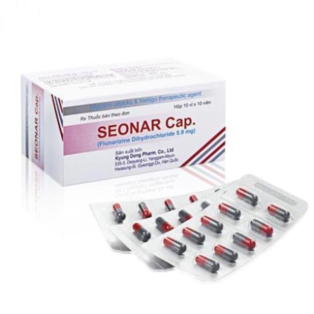 Thuốc Seonar tab 5mg Flunarizine dihydrochloride dự phòng và điều trị chứng đau nửa đầu