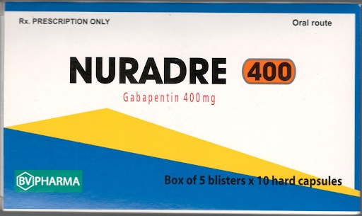 Thuốc Nuradre 400 400mg Gabapentin chữa trị chứng đau thần kinh, động kinh
