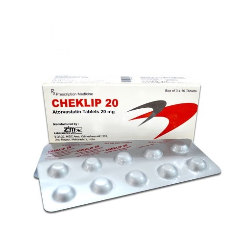 Thuốc Cheklip 20 20mg Atorvastatin làm giảm cholesterol toàn phần