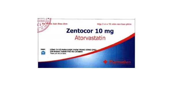 Thuốc Zentocor 10mg Atorvastatin giảm cholesterol toàn phần