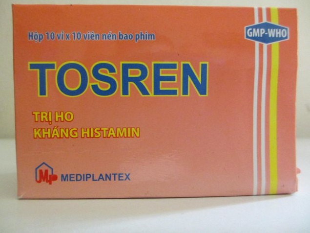 Thuốc Tosren DM điều trị ho và các triệu chứng của đường hô hấp trên