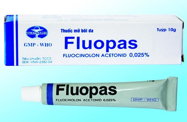 Thuốc Fluopas 0,025% Fluocinolone làm giảm triệu chứng viêm và ngứa của các bệnh ngoài da đáp ứng với Corticoid