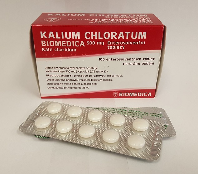 Thuốc Kalium chloratum biomedica 500mg Kali chloride cung cấp kali cho cơ thể