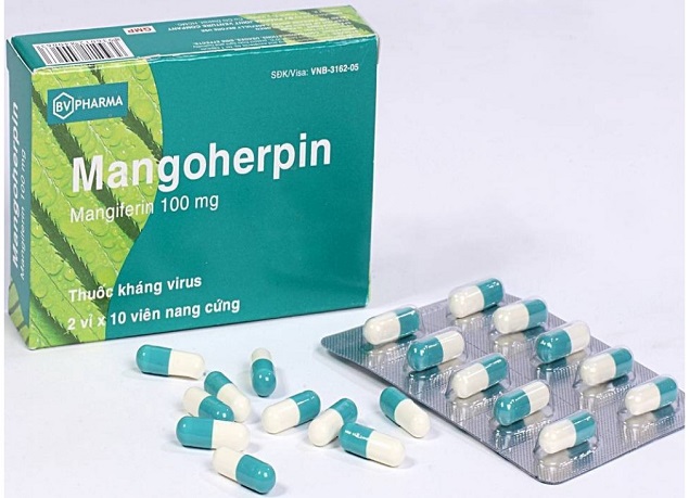 Thuốc Mangoherpin 100mg Mangiferin điều trị nhiễm virus