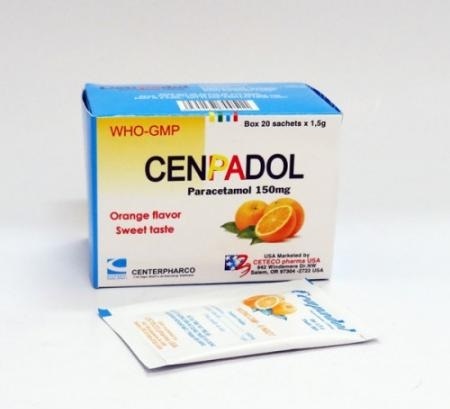 Thuốc Cenpadol 150mg Paracetamol giảm đau, hạ sốt, kháng viêm không Steroid